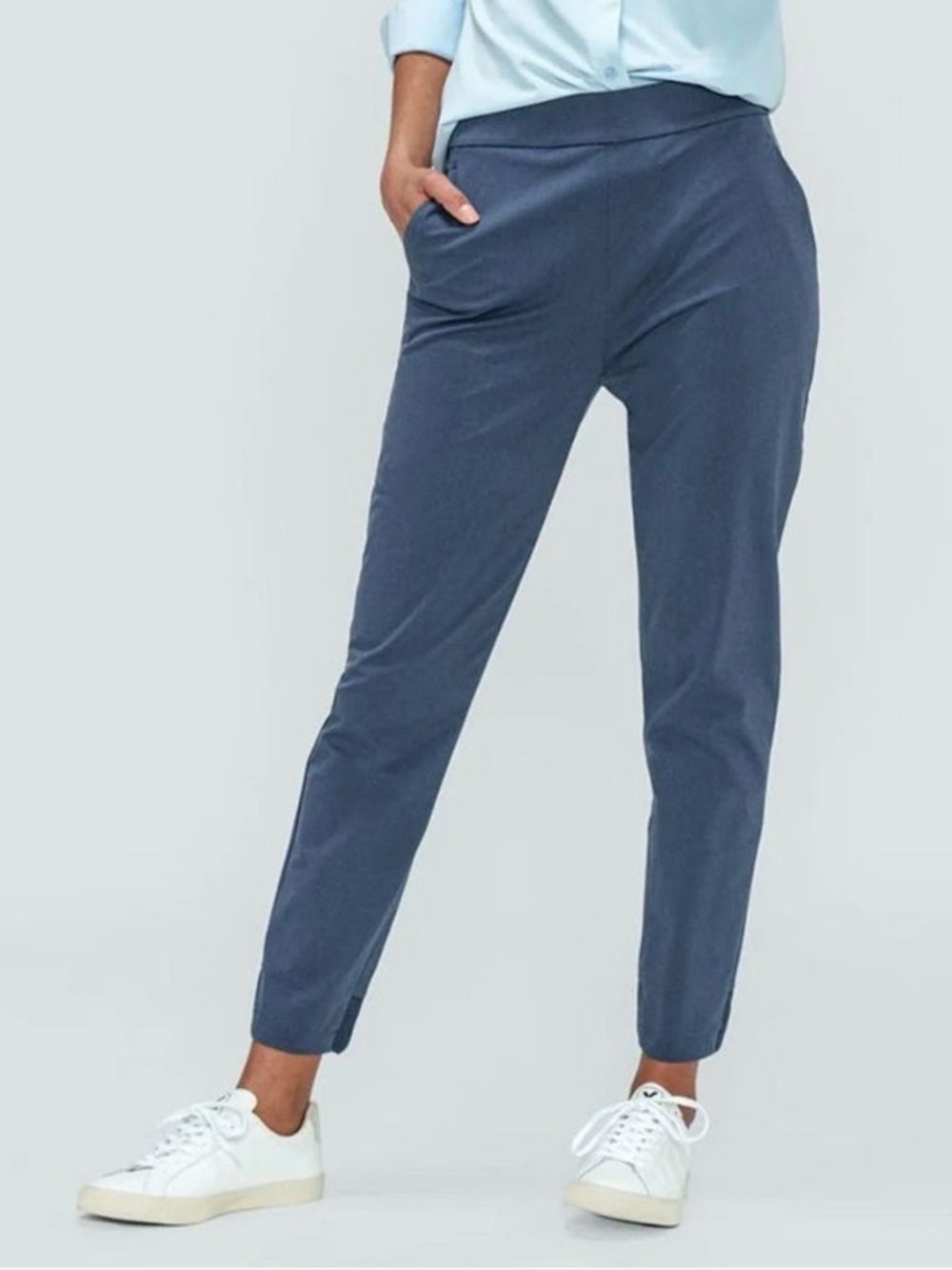 Ministry of Supply Women's Kinetic Pull-On Pant Slate Blue Size 10